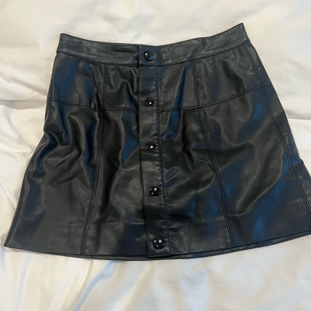 Free People Leather Skirt